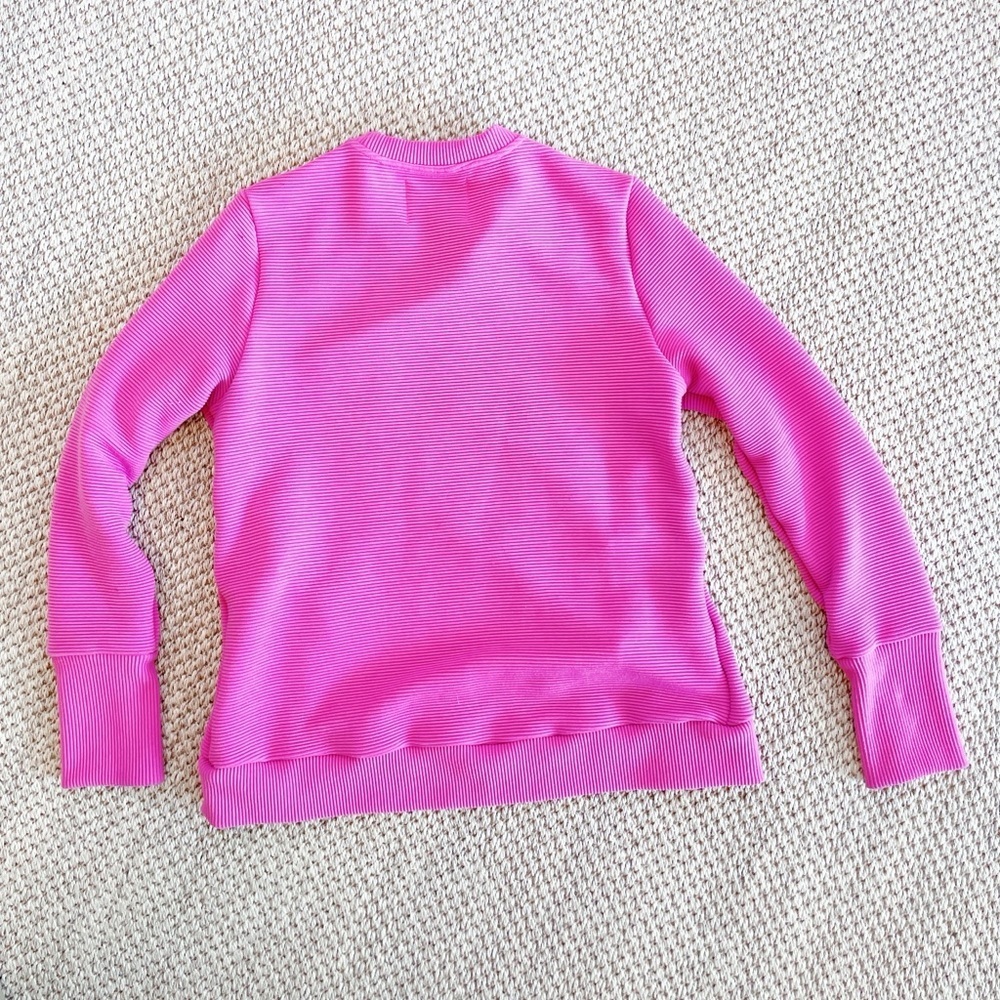 ADDISON BAY Women's The Everyday Crewneck Hot Pink Ribbed XS | Sold Out Online - Picture 9 of 10
